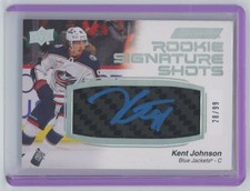 2024-25 Upper Deck Engrained rookie signature shots /99 Kent Johnson  Columbus