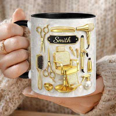 Personalized Hair Stylist Mug Custom Beauty Salon Tools Coffee Cup
