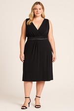 Eliza J New York Black Sleeveless Cocktail Dress Size 18W Women's Elegant LBD