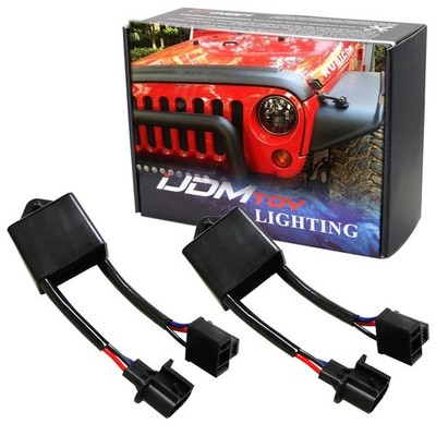 H4-To-H13 Jeep Wrangler JK Anti-Flicker Decoders For Any 7'' Round LED Headlight