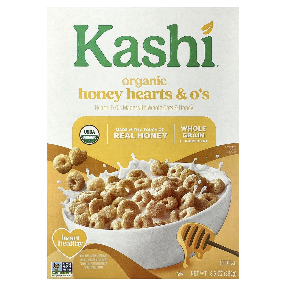 Organic Cereal, Honey Hearts & O's, 13.6 oz (385 g)
