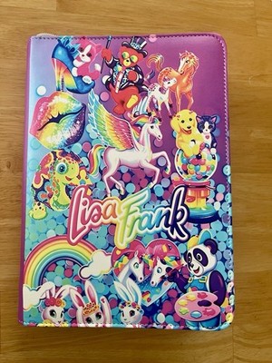 Lisa Frank  A5 6 Ring Zipper Binder With Paper