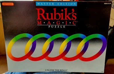 Vintage 1987 Rubik s Magic Master Edition Matchbox Puzzle 12 Tiles 5 Rings