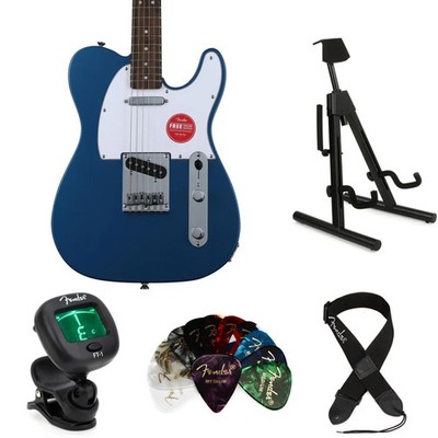 Squier Affinity Telecaster Essentials Bundle - Lake Placid Blue with Laurel