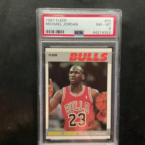 1987 fleer michael jordan 59 psa 8