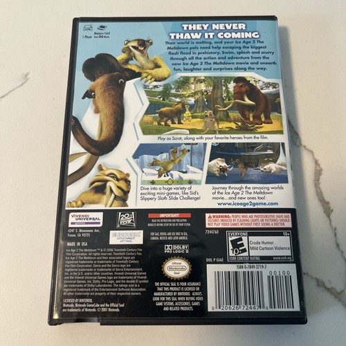 Ice Age 2: The Meltdown (Nintendo GameCube, 2006) ¡Sin manual! ¡¡PROBADO Y FUNCIONANDO!!! - Imagen 4 de 4