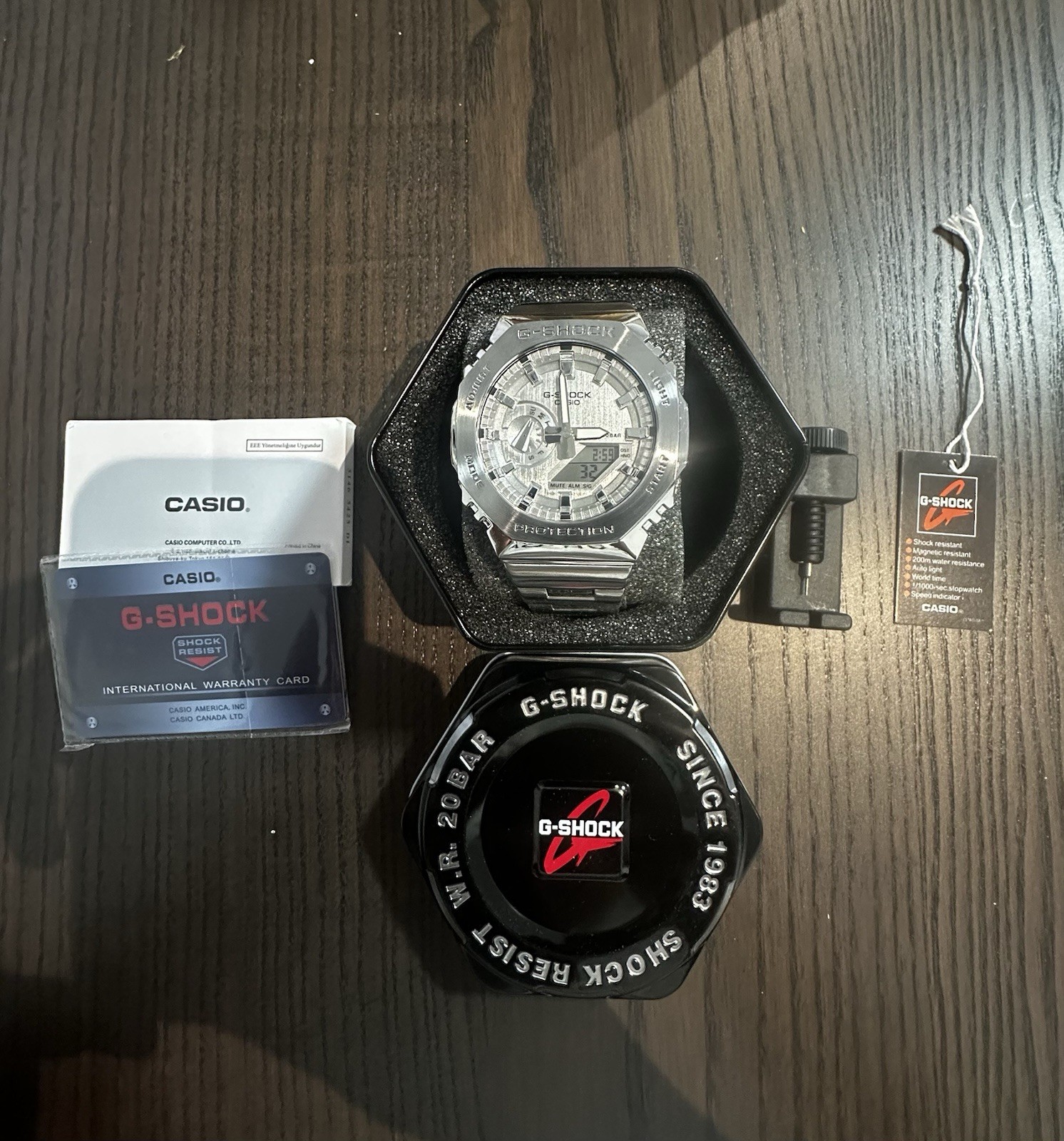 CASIO GM-2100 | G-SHOCK G-STEEL⎪Metal⎪PLATEADO⎪Hombre