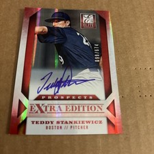 2013 Elite Extra AUTO SP /674 Teddy Stankiewicz RC #129 Red Sox Baseball (f5)