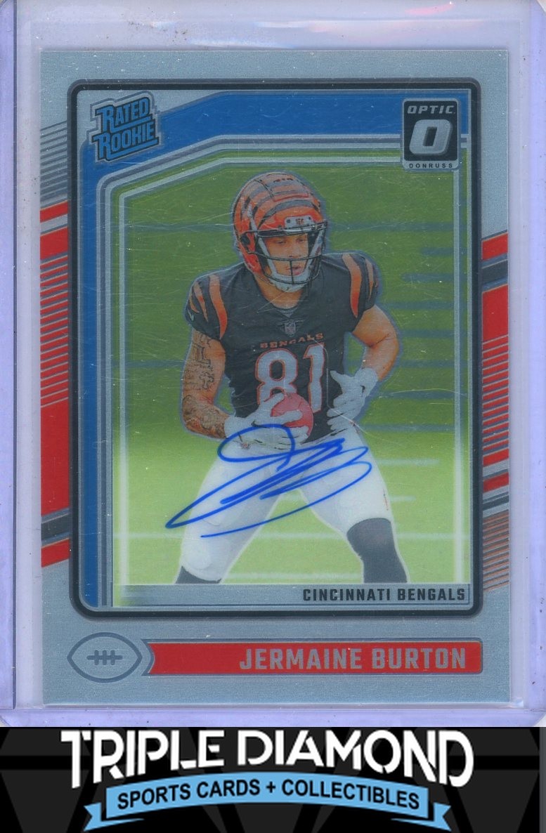 2024 Donruss Optic Jermaine Burton Rated Rookie Autograph Auto #104/325 T821