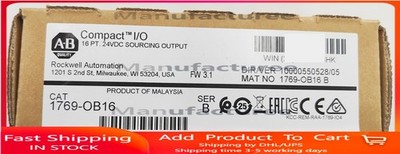 Sealed Allen-Bradley 1769-OB16 CompactLogix 16 Pt 24VDC D/O Module