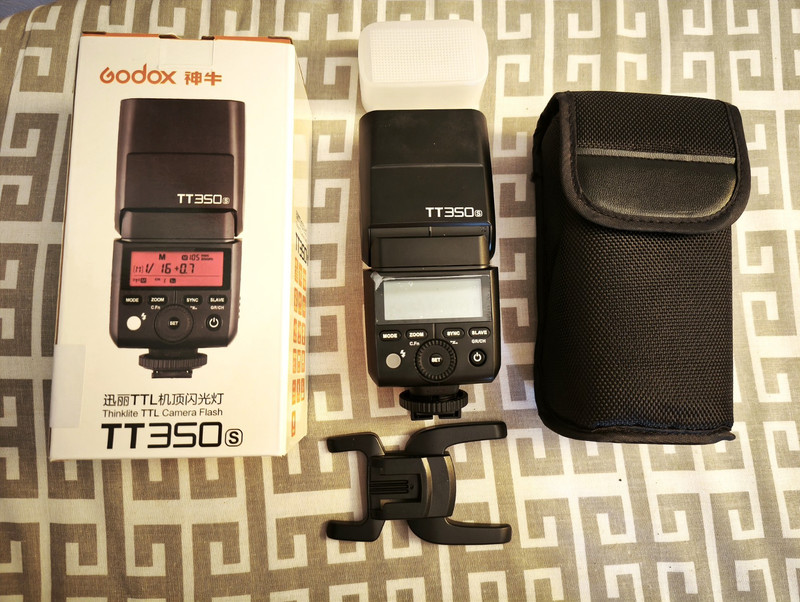 Godox TT350S TTL Flash for Sony, Hot Shoe, GN36, LCD Display, 2.4GHz Wireless
