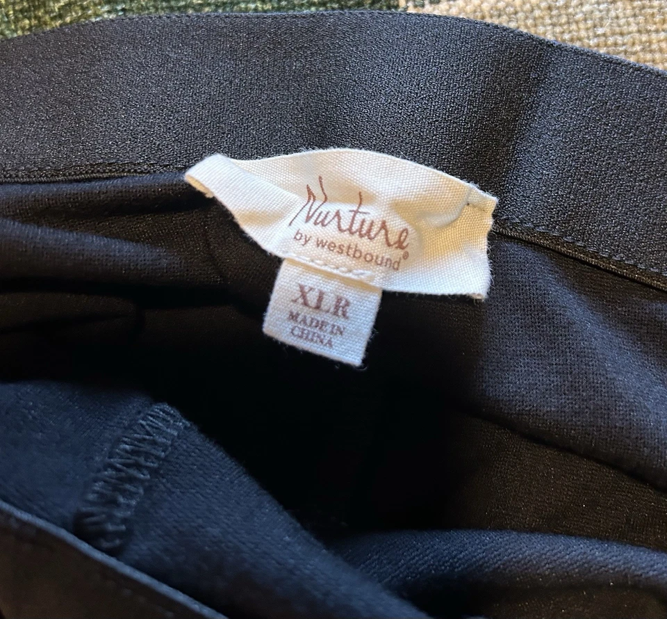 Pantalones deportivos para mujer Nurture talla XLR negros piernas aberturadas Foto 4 de 4