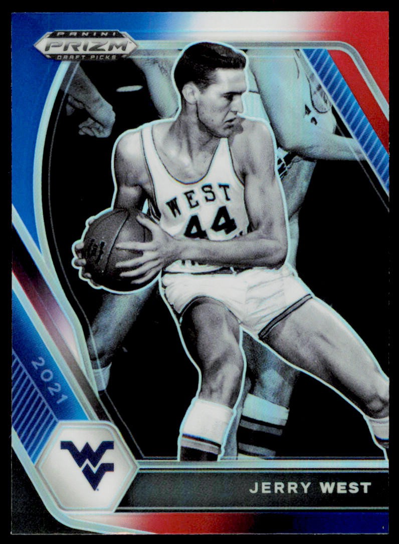 2021 Panini Prizm Draft Picks Jerry West 100 Red White Blue West Virginia