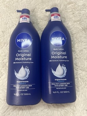2 NIVEA Original Moisture Body Lotion with Vitamin E, 48hr 16.9 oz