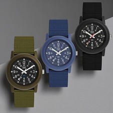 Image of TIMEX Camper 34mm olive black blue Second generation UNISEX wristwatch Japan NEW