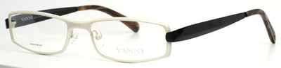 VANNI V1015 C136 White Womens Rectangle Full Rim Eyeglasses 51-16-135 B:25