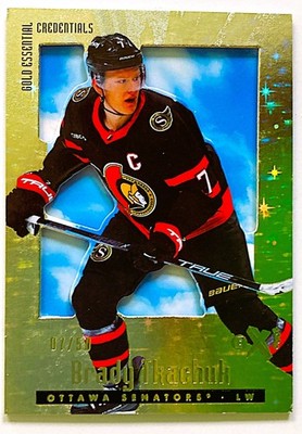 2023-24 NHL E-X 2000 Brady Tkachuk 7/50 Same as Jersey Number. Card 51.
