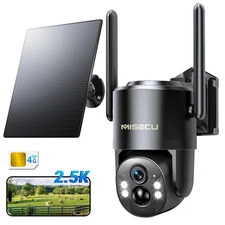 4G LTE Cellular Security Camera, 2.5K Solar Outdoor Cam Wireless Without WiFi...