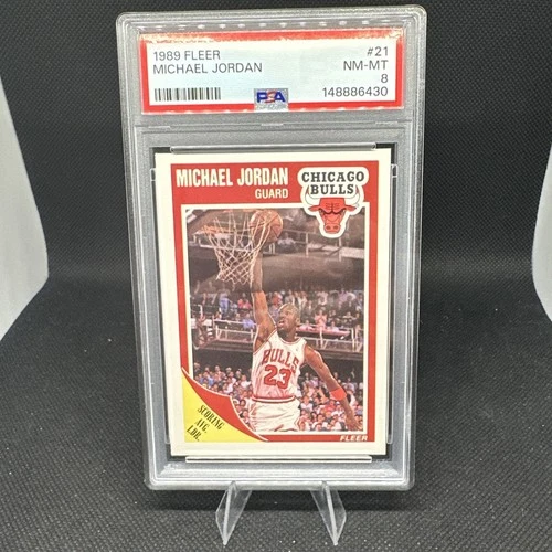 1989 Fleer Michael Jordan #21 PSA NM-MT 8 Chicago Bulls