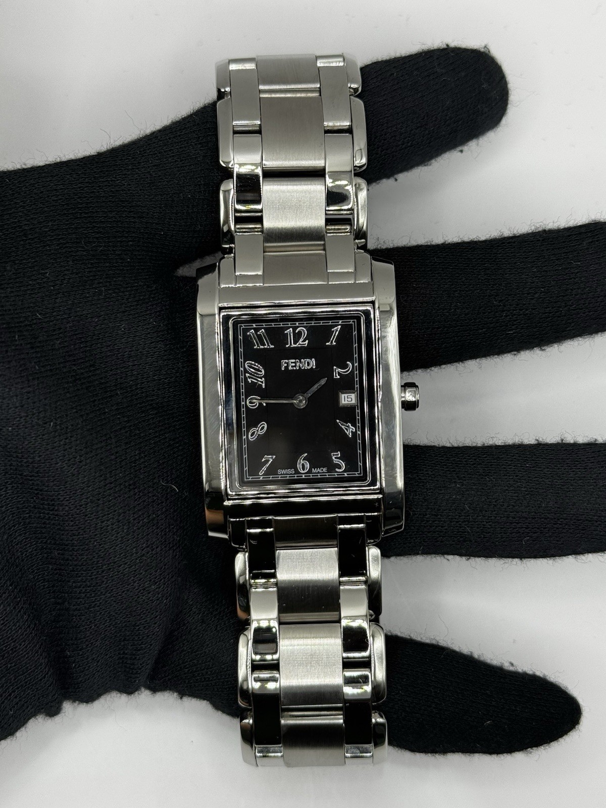 Fendi Loop Stainless Steel Rectangular Watch - 37… - image 8