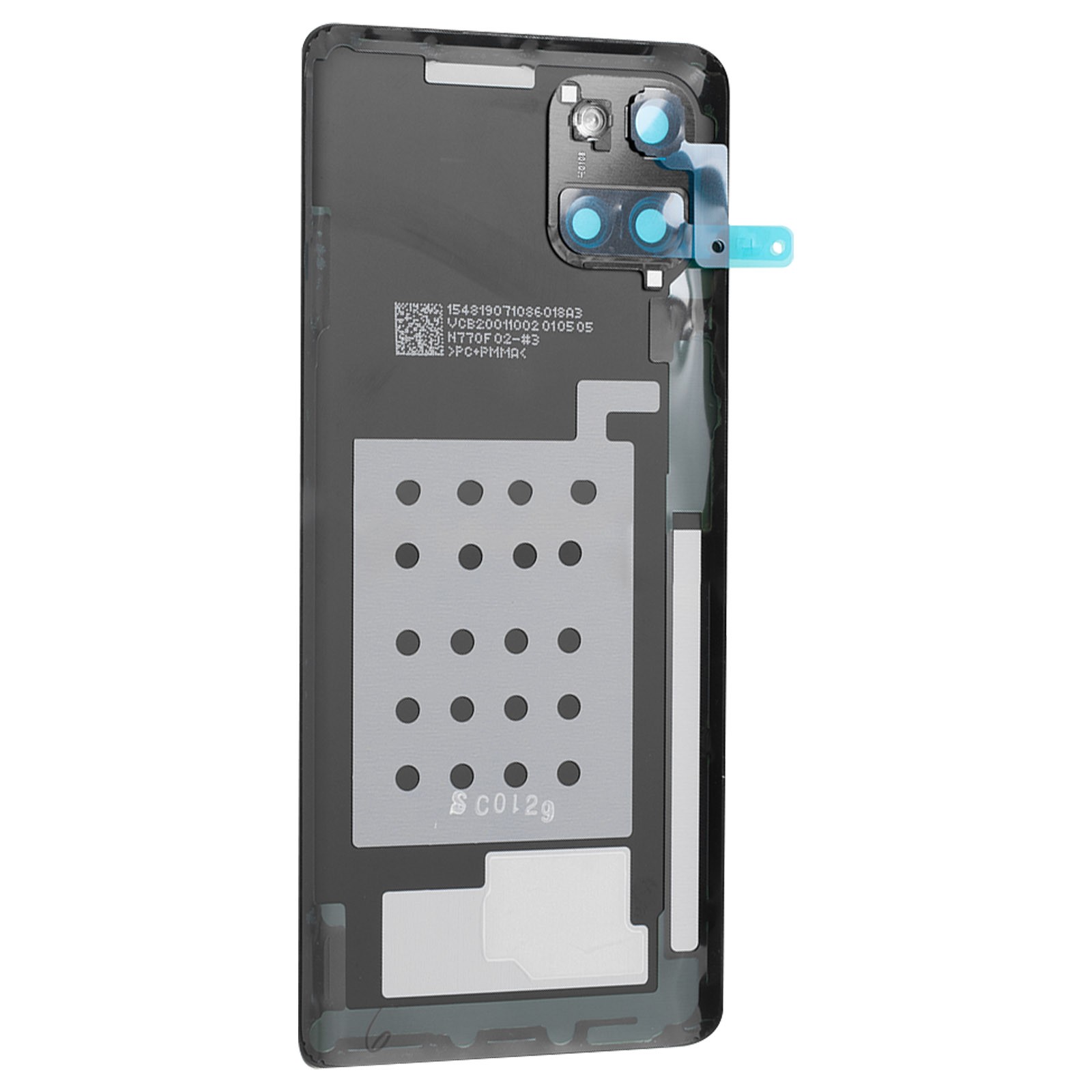 Cache batterie Note 10 Lite rouge officiel avec adhésif étanche