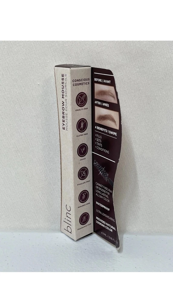 BLINC EYEBROW MOUSSE AUBURN  4.7ML 0.16 FL OZ WATERPROOF VEGAN CRUELTY FREE - Image 2 of 3