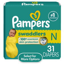 Pampers Swaddlers Diapers, Newborn, 31 Count FREE SHIPPING   