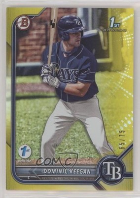 2022 Bowman Draft 1st Edition Yellow Foil 65/75 Dominic Keegan #BD-9 b4d