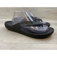 Crocs Classic II Flip Flops Men's 11 Black Thong Sandals Casual Comfort Shoes