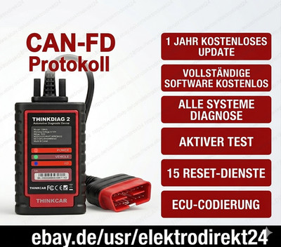 ThinkDiag 2 OBD2 KFZ Diagnosegerät Auto Scanner Alle Systeme CAN-FD Bluetooth
