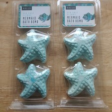 Lot Of 2 Mermaid Bath Bomb Starfish Sea Salt Citrus Scent 2 Pk HALLU Aqua