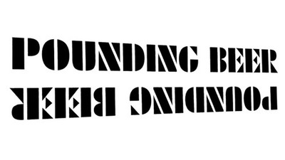 S&M Bikes ''Pounding Beer'' cut vinyl fork decals (set of 2) BLACK
