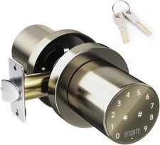 FITNATE Keypad DoorKnob,TouchScreen Digital Door Lock new but missing SpareKeys