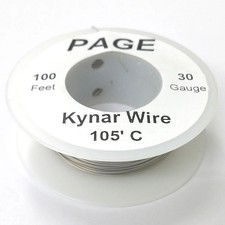 100' Page 30AWG GREY KYNAR Insulated Wire Wrap Wire 100 Foot Roll  Made In USA