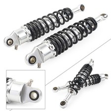 340mm Rear Shock Absorbers Suspension Universal Fit Suzuki Yamaha Black&Silver