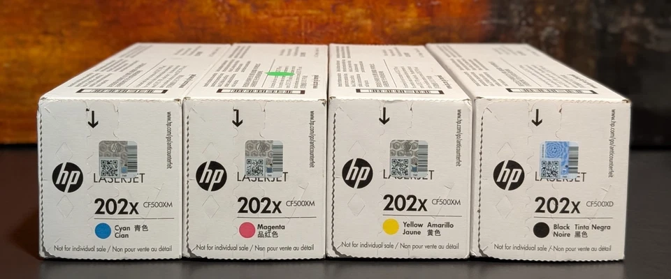 HP 202x Laserjet Cyan Yellow Magenta Black High Yield Toner Cartridge 4 Pack NEW - Image 2 of 4