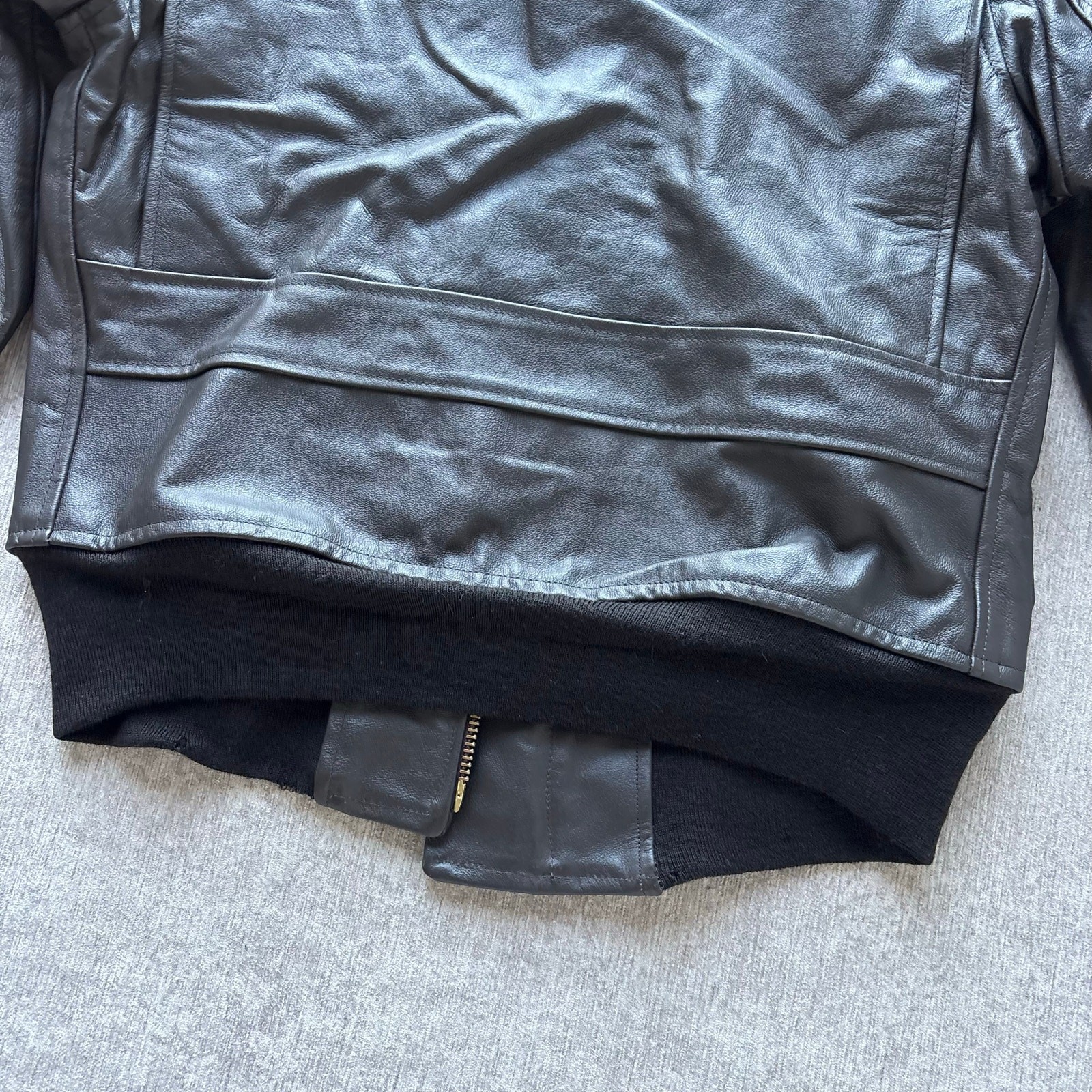 Genuine Men’s US Navy Brown Leather Flight Jacket - image 11