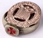 Ring German Iron Cross WWII Wehrmacht Pin WW2 Military award Sport badge Pin