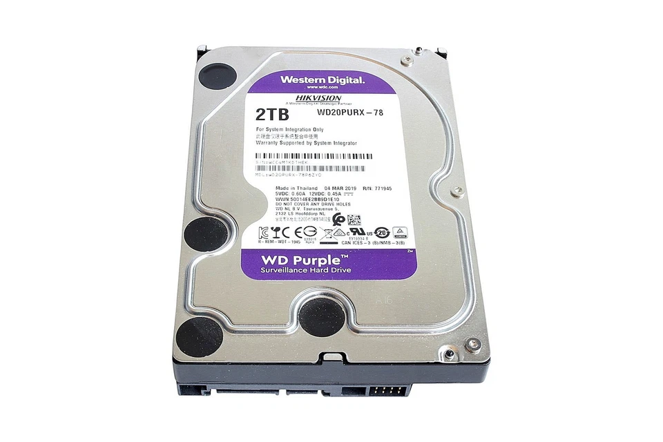 WD Purple Western Digital WD20PURX /  2 TB /  3,5"  /  SATA Festplatte HDD
