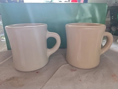 Vintage Lot Of 2 Victor Heavy Restaurant Ware Coffee Mugs