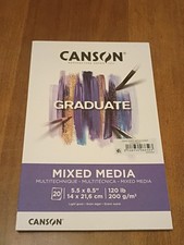 Canson Graduate Mixed Media Pad, Foldover, 5....