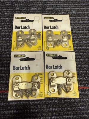 #ad #ad NEW Old Stock 4 Vintage Brass Finish Stanley Bar Latches. 76 3750 $35.00