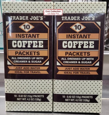 Trader Joe s 10 Instant Coffee Packets Box 4.2oz 120g (2 Boxes)