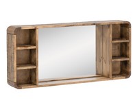 Bad Spiegel Dingle 130X60 Mit Ablagen Wandspiegel Rec. Pinie Holz Hell BadmöBel