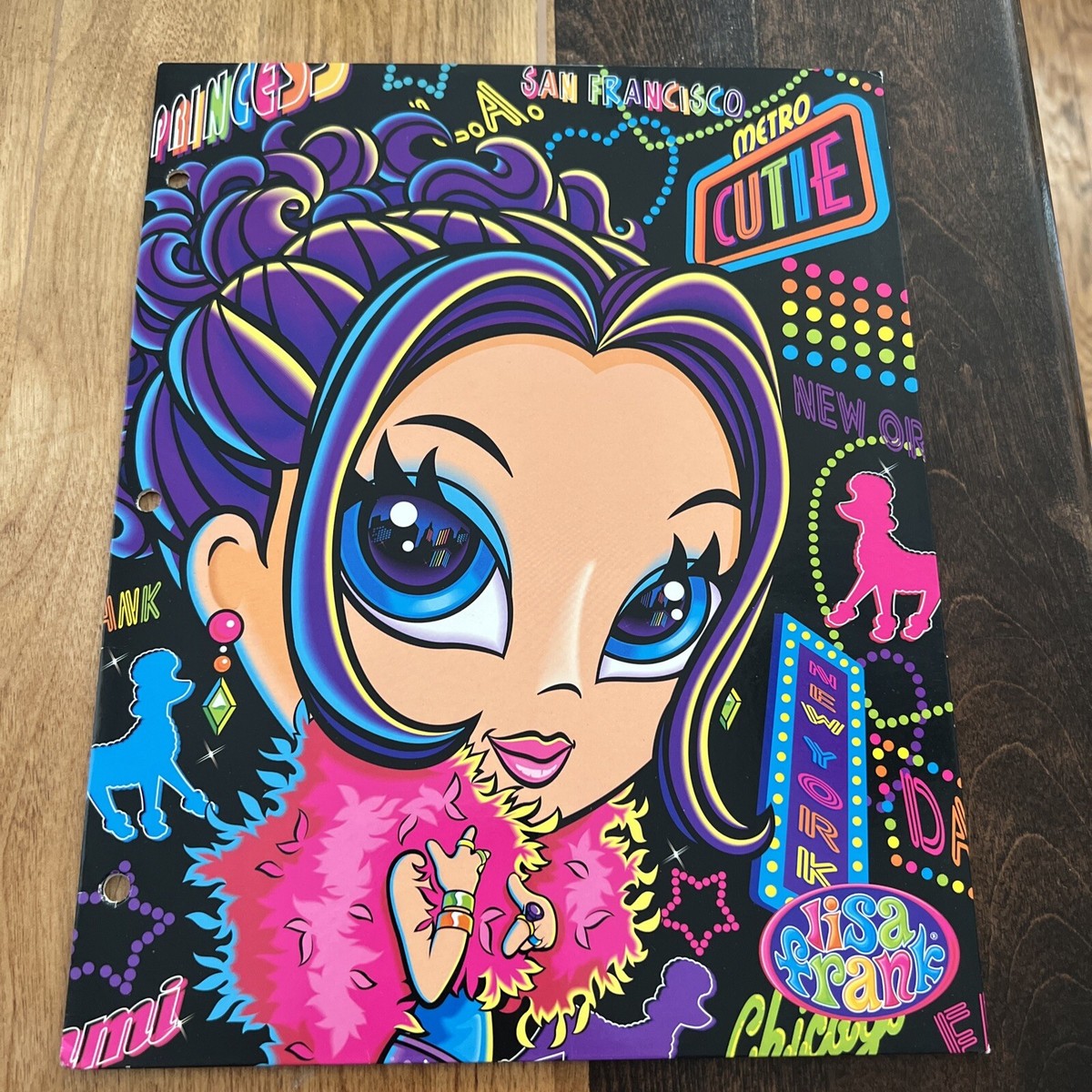Lisa Frank Glamour Girl 2003 Folder Chicago New York San Francisco