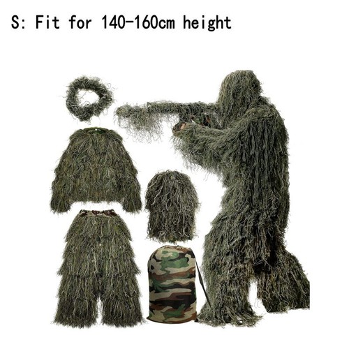 Ghillie Suit Hunter Camouflage Clothing gillie suit Hunting Suit Birding Clothe - Picture 9 of 12
