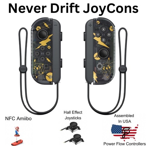 Nintendo Switch/OLED Hall Effect Never Drift Wireless JoyCons -With Wrist Straps - Picture 151 of 169