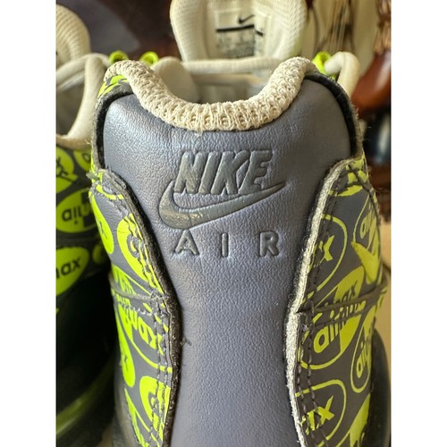 Nike Air Max 95 verde fluo e grigio sneakers scarpe da ginnastica giovani taglia 6,5 anni - Foto 7 di 10