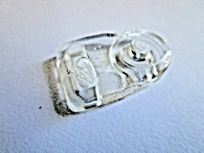 Glass Retainer Inset Clip button ONLY, Clear Plastic -Made in USA
