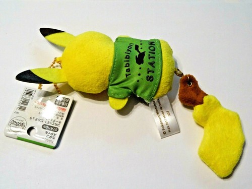 POKEMON TABIBIYORI STATION ~ FLACHES PIKACHU PLÜSCHTIERE WEICHES MASKOTTCHEN PUPPE PUPPE - Bild 2 von 3